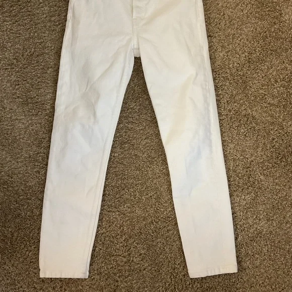 RE/DONE Orginals 90s High Rise Ankle Crop Vintage White 98% Cotton Size 26 - Picture 6 of 11